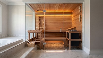 indoor luxury sauna lifestyle