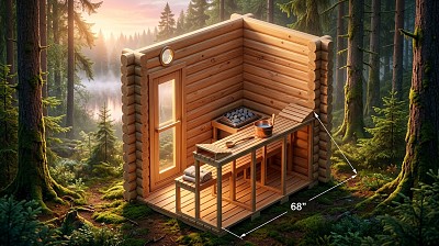 outdoor prefab sauna 4x6 cabin lifestyle