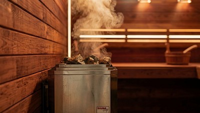 sauna commercial heater sideview installed